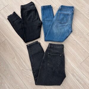 Bundle of 3 Women's Skinny Jeans and Mom Jeans Size 25-26